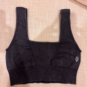 Free People Movement Good Karma Square Neck Bra; Black; Size M; Barely Worn